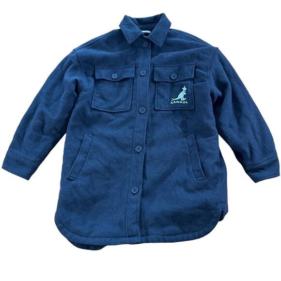 Kangol X H&M Shacket Shirt Oversized Quilt Lined Jacket Coat Size XS‎ - Picture 1 of 8